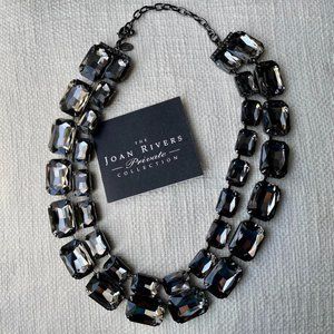 Joan Rivers PRIVATE COLLECTION Gray Emerald-cut Stone Necklace Anna Wintour